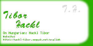 tibor hackl business card